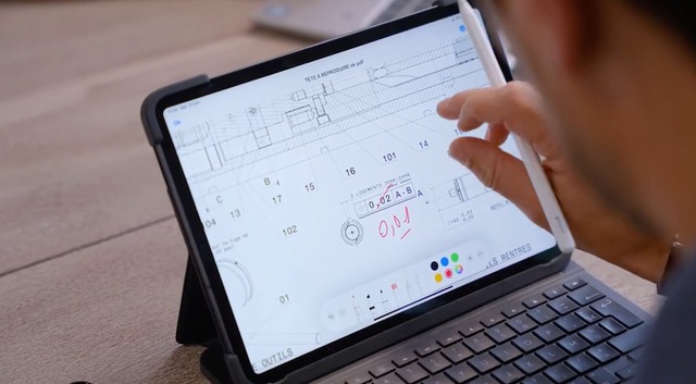 Contrôle d'un plan sur tablette